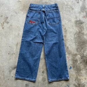 Vintage Lee Pipes Denim Wide Leg Jeans Size 30X26 JNCOS SKATER BAGGY